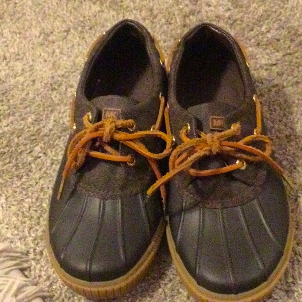 Brown Michael Kors rain shoe